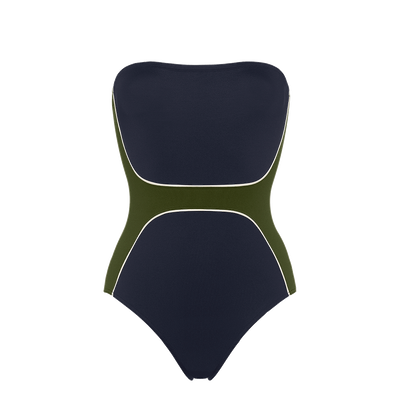 Championne Bustier one-piece Waterproof/Vert Mousse | ERES