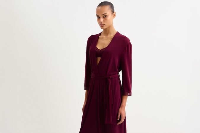 Violette graphique Long robe standard view 3