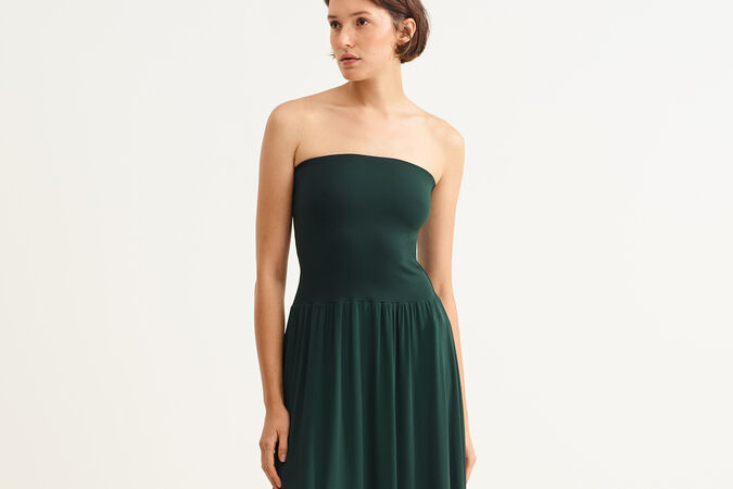 Oda Tr&auml;gerloses langes Kleid Standardansicht 2