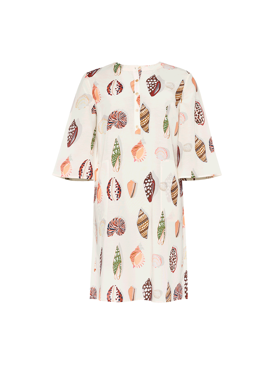 Crème Robe courte vue standard NaN