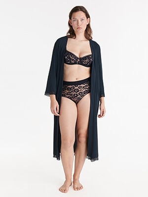 Violette graphique Long robe standard view 1 out of 3
