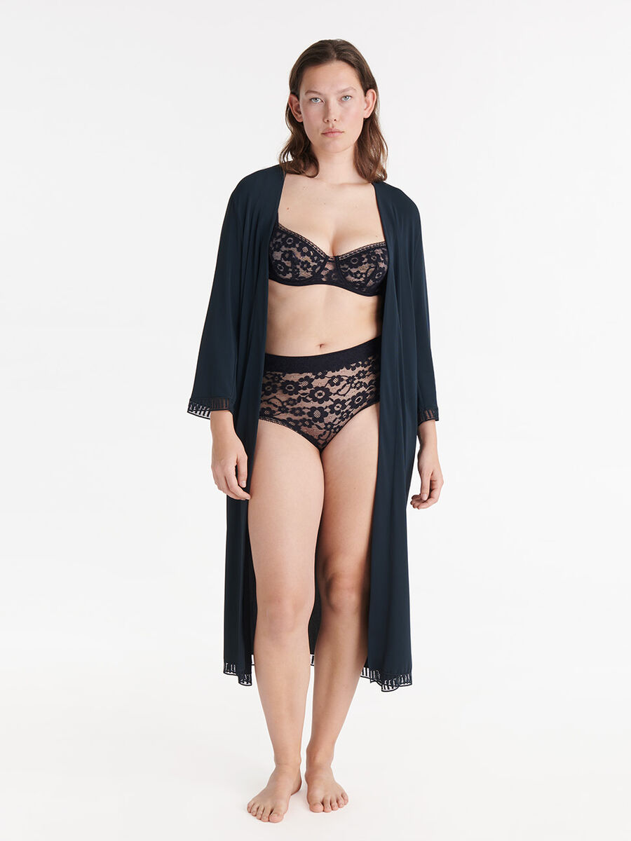 Violette graphique Long robe standard view 1 out of 5