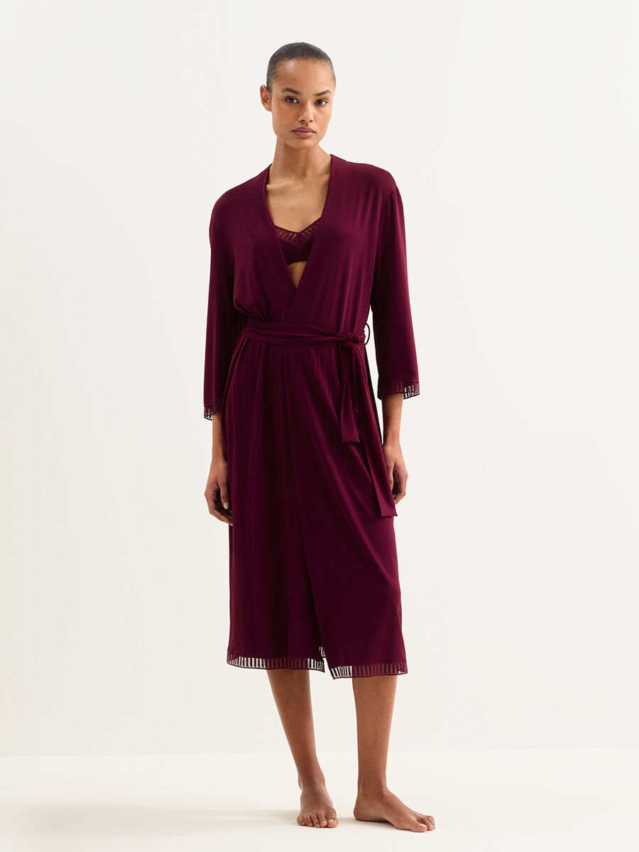 Violette graphique Long robe standard view NaN