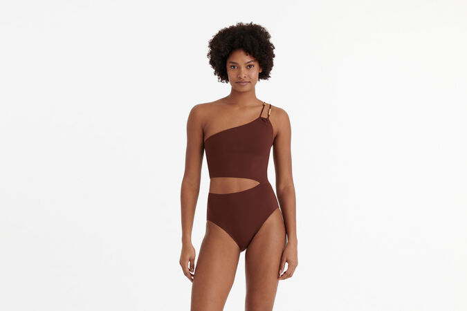 Ecume One-shoulder one-piece standard view 1 out of 3