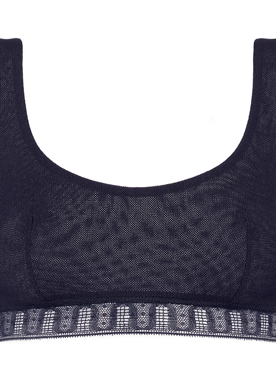 Chiffon Crop top bra standard view NaN