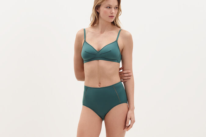 Brina soyeuse Slip a vita alta standard vista 1 su 3