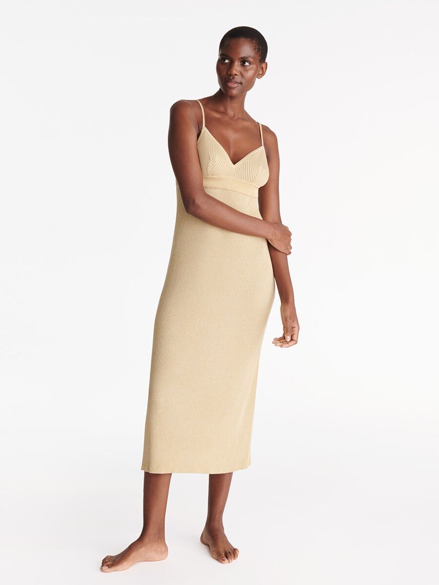 Gold Vestido largo Vista est&aacute;ndar NaN