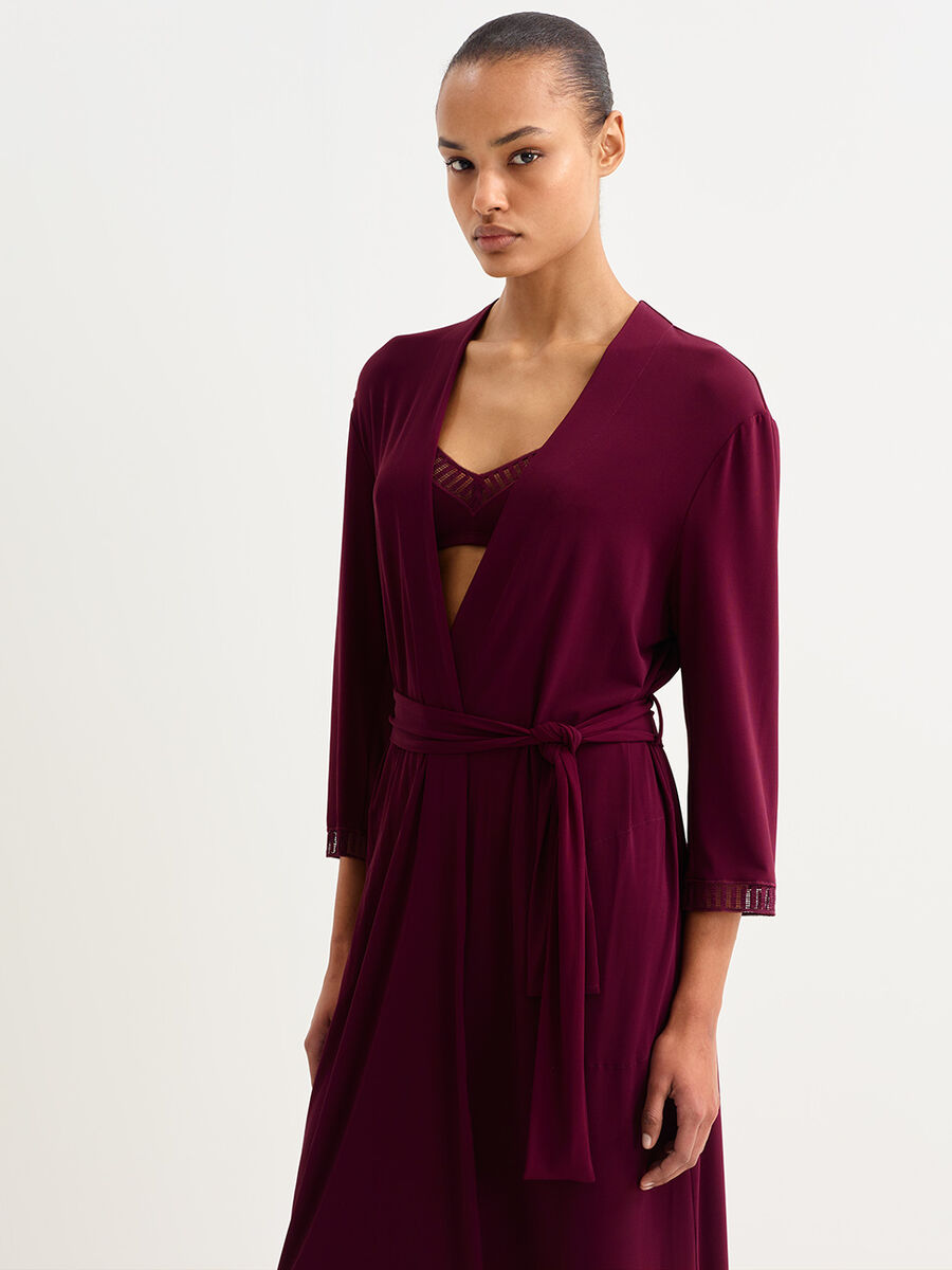 Violette graphique Long robe standard view NaN