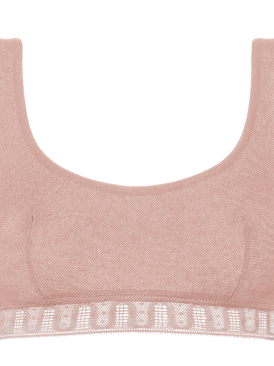 Chiffon Crop top bra standard view NaN