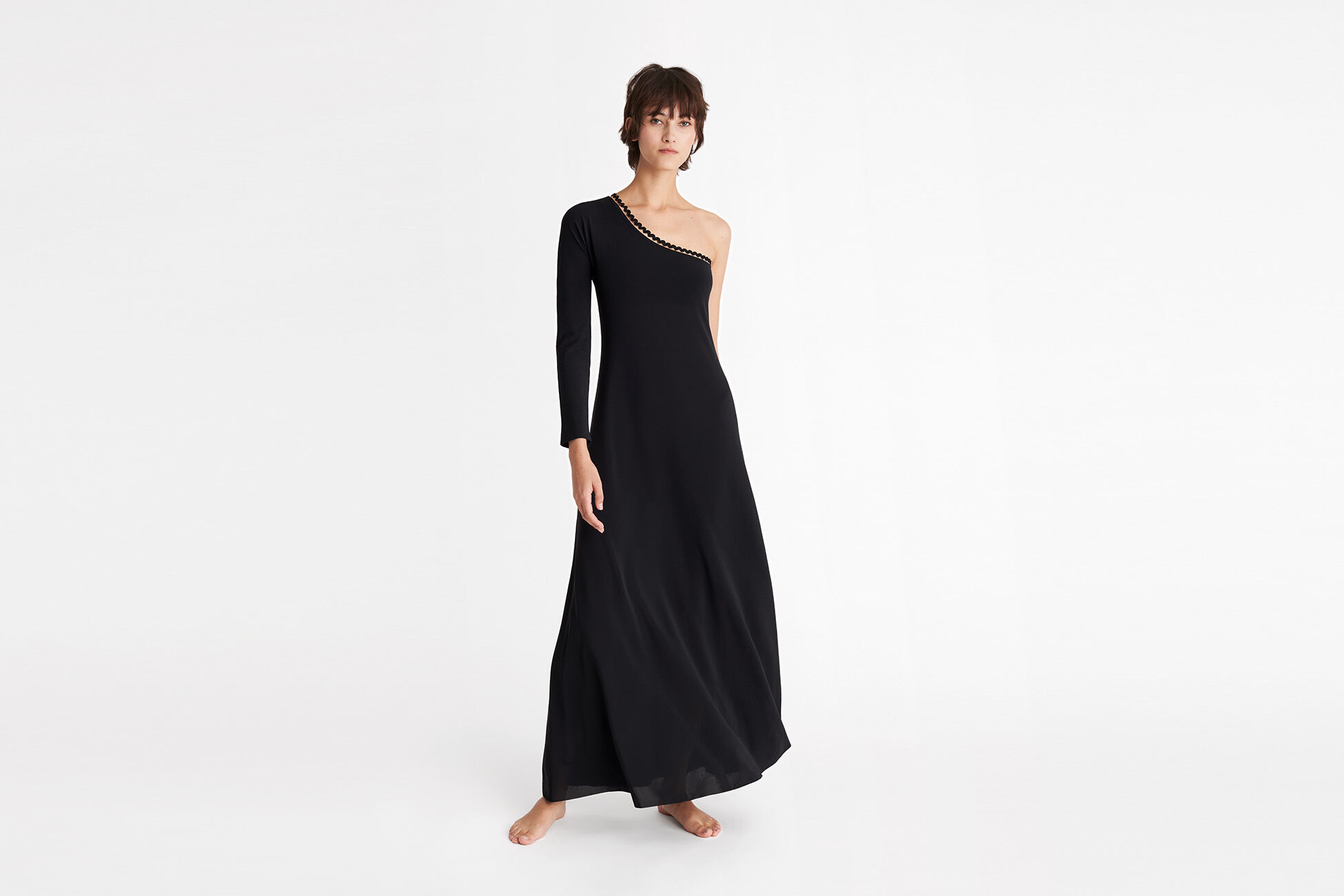 Play One-Shoulder langes Kleid Standardansicht NaN