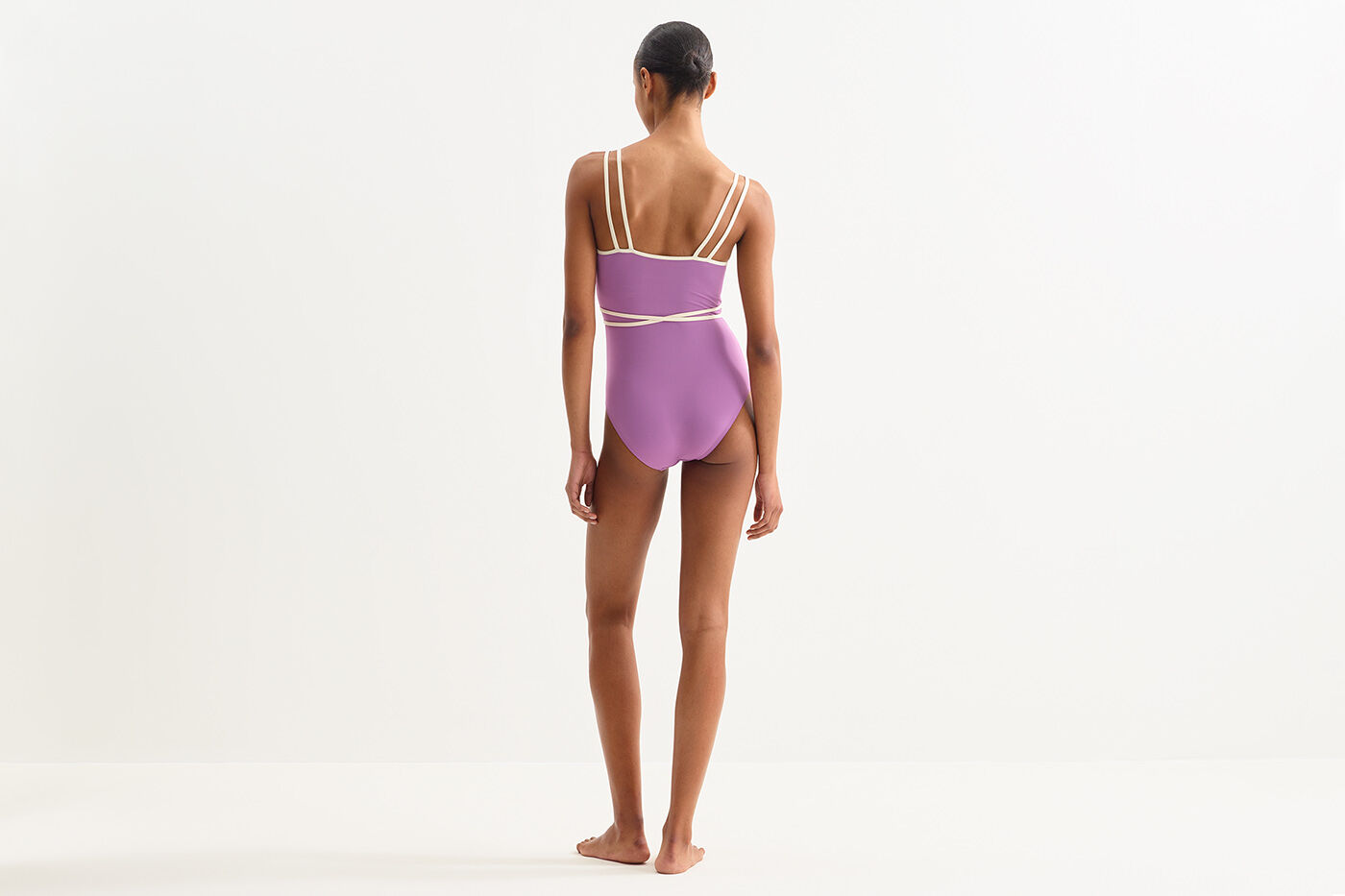ワンピース水着 ERES Brown Stretch Nylon Numero Swimsuit 20227913_51241950_600.jpg