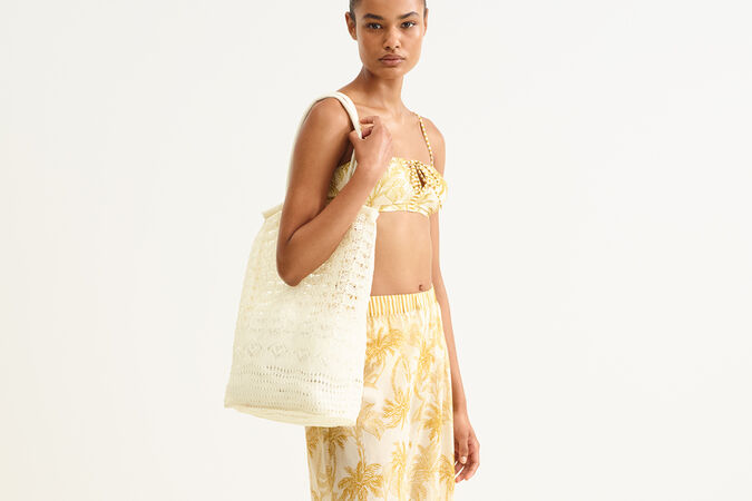 Ocre Bolso tipo tote Vista est&aacute;ndar 2 de 3