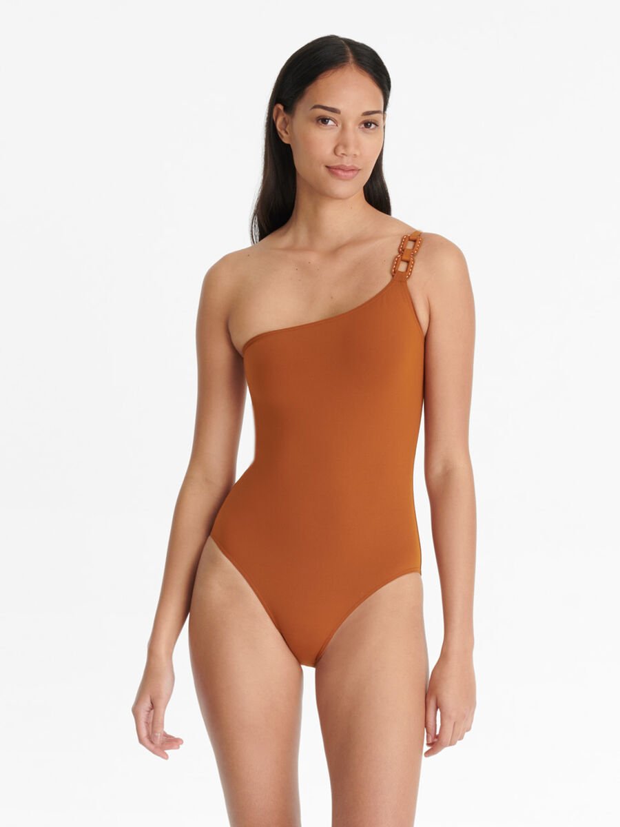 Plaisance One-shoulder one-piece standard view �
