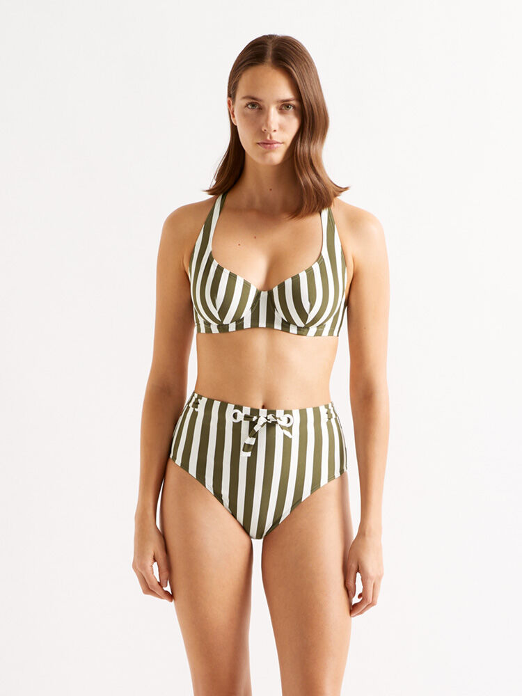 Encanta-OLIVE VERTE/BLANC