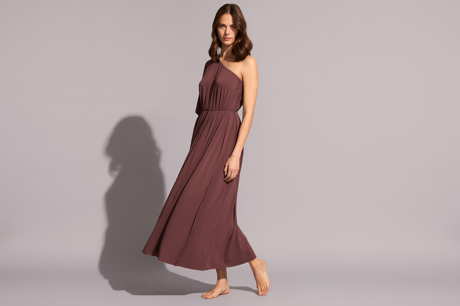 Géorgie One-shoulder long dress standard view �