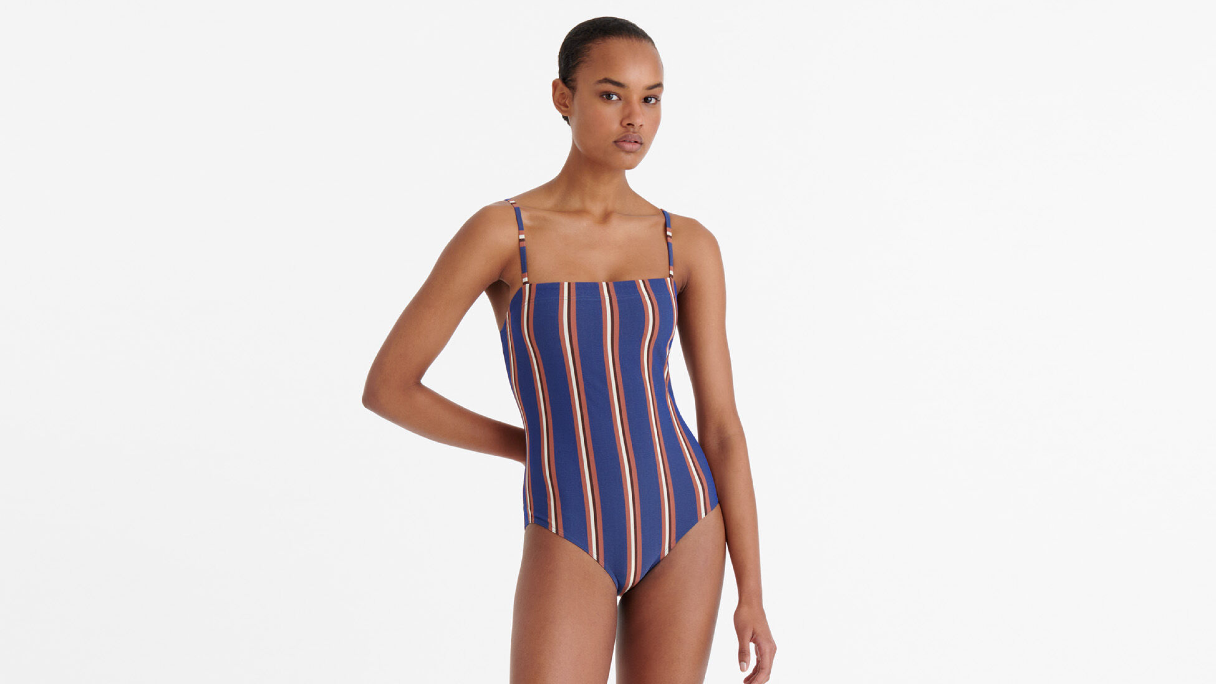 Amiral Bustier one-piece Rayure Denim | ERES